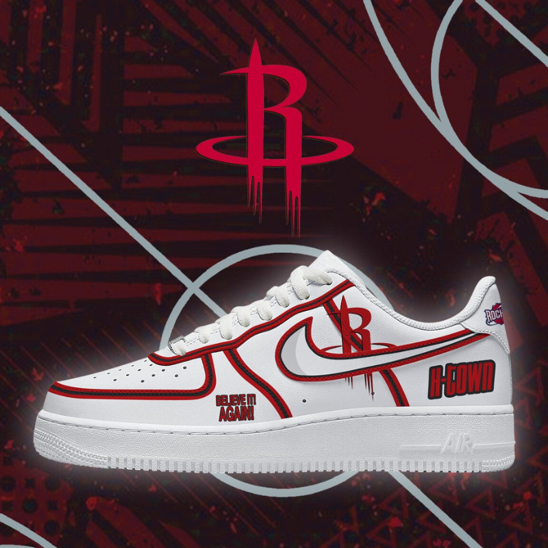 [SLAM DUNK DEAL] NEW CUSTOMIZED NBA07 HRO HOUSTON ROCKETS AF1 SHOES