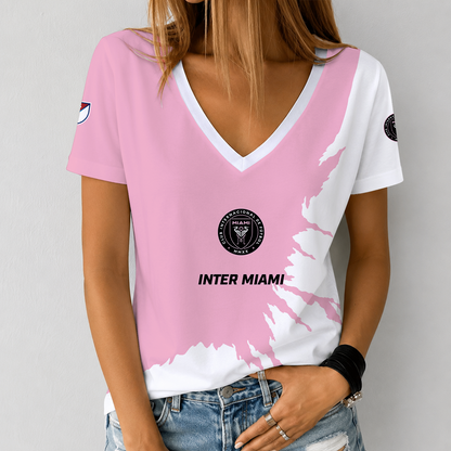 [GOAL DEAL] NEW CUSTOMIZED MLS07 IMC INTER MIAMI CF V-NECK FEMALE SHIRT