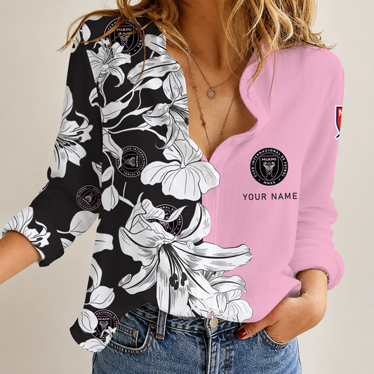 [GOAL DEAL] NEW CUSTOMIZED MLS07 IMC INTER MIAMI CF WOMEN CASUAL SHIRT