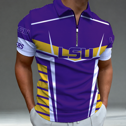 [FAN FAVORITE] NEW CUSTOMIZED NCAA CWS07 LST LSU TIGERS POLO SHIRT