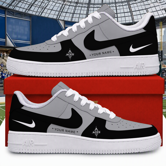 [HOOPS SPECIAL] NEW CUSTOMIZED WNBA07 LVA LAS VEGAS ACES AF1 SNEAKERS