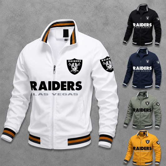 [TOUCHDOWN DEAL] NEW CUSTOMIZED NFL07 LVR LAS VEGAS RAIDERS MEN'S CASUAL JACKET