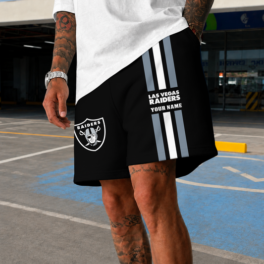 [TOUCHDOWN DEAL] NEW CUSTOMIZED NFL07 LVR LAS VEGAS RAIDERS SHORT PANTS