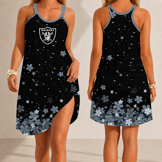 [TOUCHDOWN DEAL] NEW CUSTOMIZED NFL07 LVR LAS VEGAS RAIDERS CAMISOLE DRESS