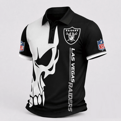 [TOUCHDOWN DEAL] NEW CUSTOMIZED NFL07 LVR LAS VEGAS RAIDERS POLO SHIRT