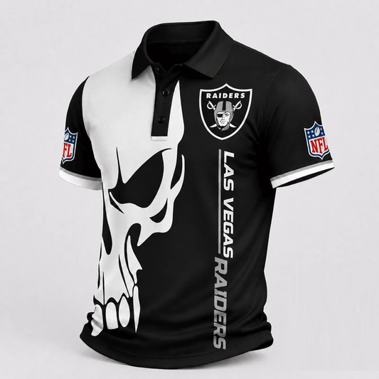 [TOUCHDOWN DEAL] NEW CUSTOMIZED NFL07 LVR LAS VEGAS RAIDERS POLO SHIRT