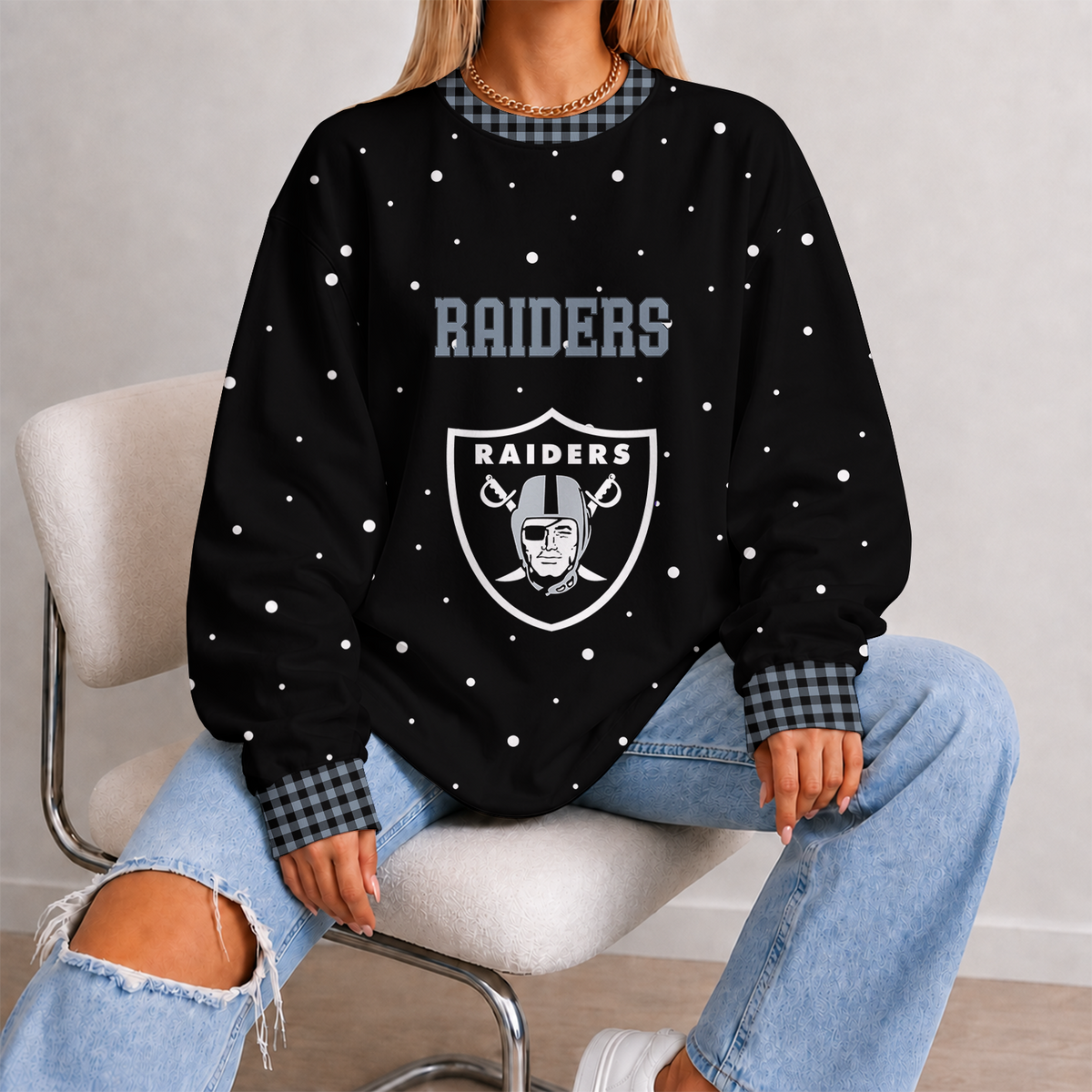 [TOUCHDOWN DEAL] NEW CUSTOMIZED NFL07 LVR LAS VEGAS RAIDERS UNISEX SWEATSHIRT