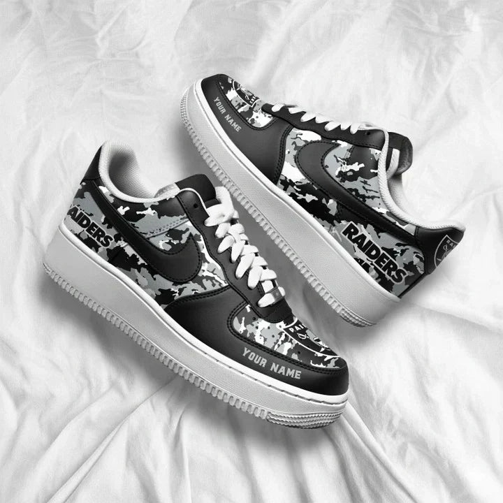 [TOUCHDOWN DEAL] NEW CUSTOMIZED NFL07 LVR LAS VEGAS RAIDERS AF1 SNEAKERS
