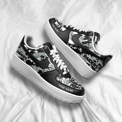 [TOUCHDOWN DEAL] NEW CUSTOMIZED NFL07 LVR LAS VEGAS RAIDERS AF1 SNEAKERS