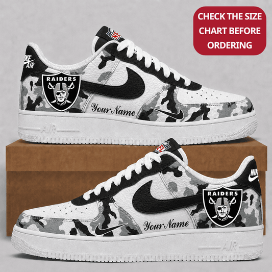 [TOUCHDOWN DEAL] NEW CUSTOMIZED NFL07 LVR LAS VEGAS RAIDERS AF1 SHOES