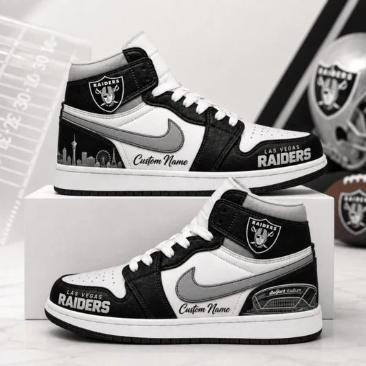 [TOUCHDOWN DEAL] NEW CUSTOMIZED NFL07 LVR LAS VEGAS RAIDERS AIR JORDAN 1
