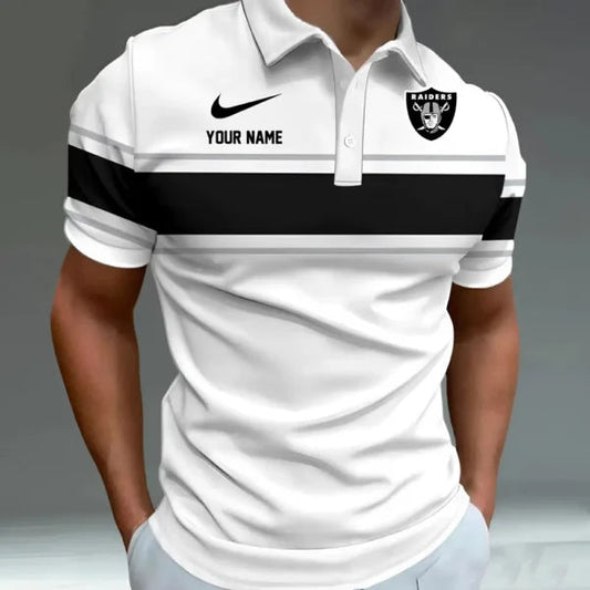 [TOUCHDOWN DEAL] NEW CUSTOMIZED NFL07 LVR LAS VEGAS RAIDERS POLO SHIRT