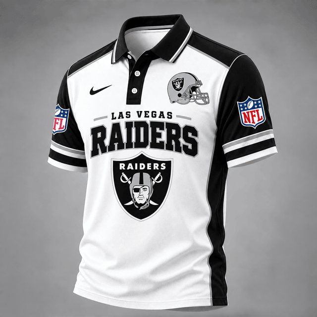 [TOUCHDOWN DEAL] NEW CUSTOMIZED NFL07 LVR THE RAIDERS POLO SHIRT