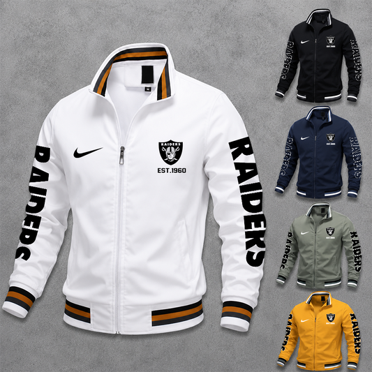 [TOUCHDOWN DEAL] NEW CUSTOMIZED NFL07 LVR LAS VEGAS RAIDERS MEN'S CASUAL JACKET