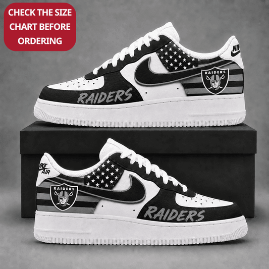 [TOUCHDOWN DEAL] NEW CUSTOMIZED NFL07 LVR LAS VEGAS RAIDERS AF1 SHOES