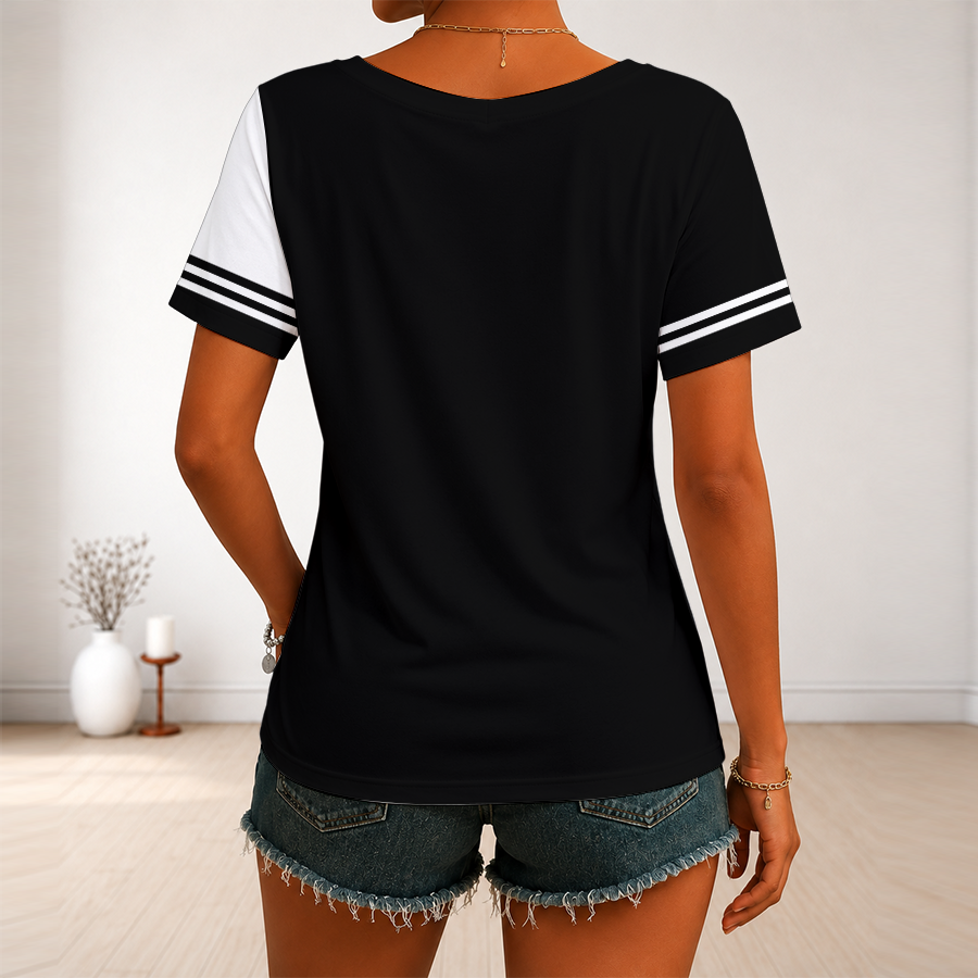 [FAN FAVORITE] NEW CUSTOMIZED WNBA07 LVA LAS VEGAS ACES V-NECK FEMALE SHIRT