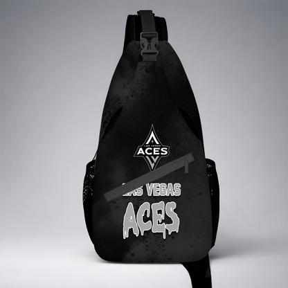 [HOOPS SPECIAL] NEW CUSTOMIZED WNBA07 LVA LAS VEGAS ACES SLING BAG
