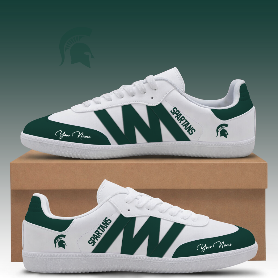 [SLAM DUNK DEAL] NEW CUSTOMIZED NCAA MAM07 MSS MICHIGAN STATE SPARTANS CLASSIC SNEAKERS