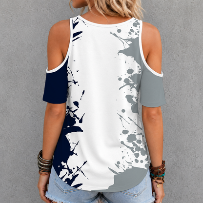 [HOOPS SPECIAL] NEW CUSTOMIZED NCAA CFH07 UCH UCONN HUSKIES CRISS CROSS V-NECK TOP