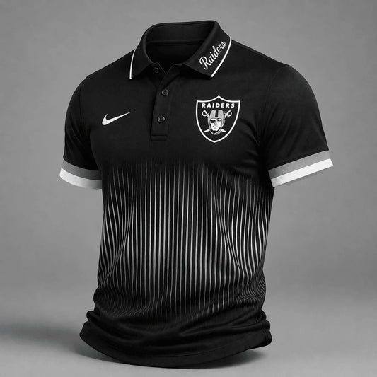 [TOUCHDOWN DEAL] NEW CUSTOMIZED NFL07 LVR LAS VEGAS RAIDERS POLO SHIRT