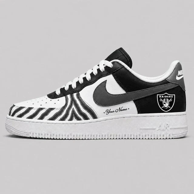 [TOUCHDOWN DEAL] NEW CUSTOMIZED NFL07 LVR LAS VEGAS RAIDERS AF1 SHOES