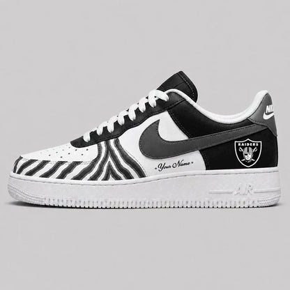 [TOUCHDOWN DEAL] NEW CUSTOMIZED NFL07 LVR LAS VEGAS RAIDERS AF1 SHOES