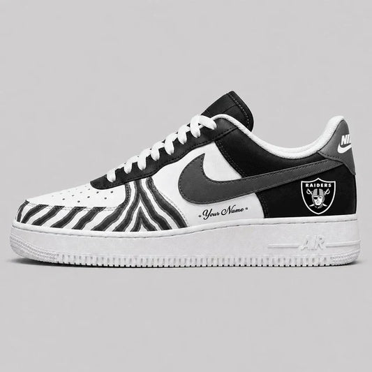 [TOUCHDOWN DEAL] NEW CUSTOMIZED NFL07 LVR LAS VEGAS RAIDERS AF1 SHOES
