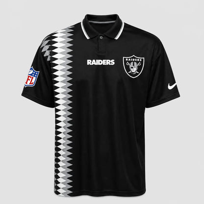 [SPECIAL OFFER] NEW CUSTOMIZED NFL07 LVR LAS VEGAS RAIDERS POLO SHIRT