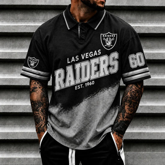 [TOUCHDOWN DEAL] NEW CUSTOMIZED NFL07 LVR LAS VEGAS RAIDERS POLO SHIRT