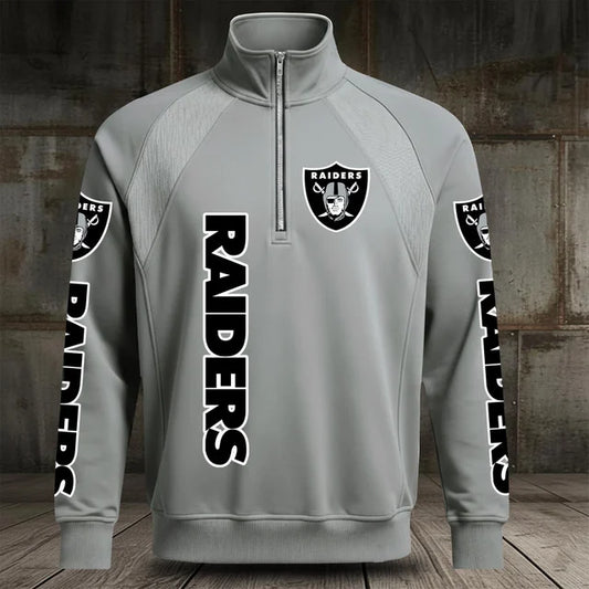 [TOUCHDOWN DEAL] NEW CUSTOMIZED NFL07 LVR LAS VEGAS RAIDERS MEN'S MULTICOLOR QUARTER-ZIP PULLOVER