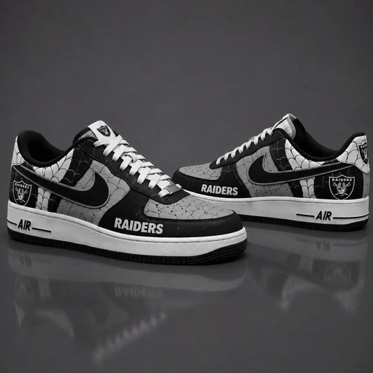 [TOUCHDOWN DEAL] NEW CUSTOMIZED NFL07 LVR LAS VEGAS RAIDERS x SPIDER AF1 SHOES
