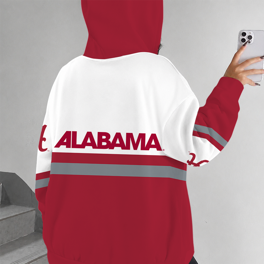 [FAN FAVORITE] NEW CUSTOMIZED NCAA FBS08 ABC ALABAMA CRIMSON TIDE ZIP HOODIE