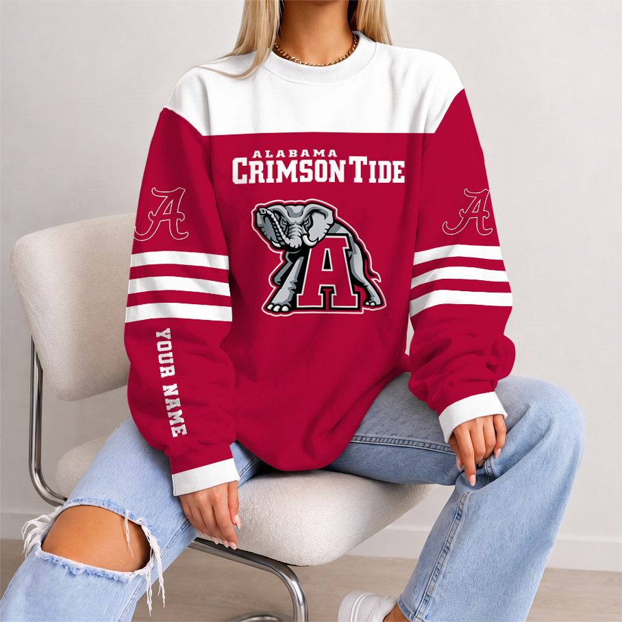 [TOUCHDOWN DEAL] NEW CUSTOMIZED NCAA FBS08 ABC ALABAMA CRIMSON TIDE UNISEX SWEATSHIRT