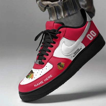 [PUCK DROP DEAL] NEW CUSTOMIZED NHL08 CBH CHICAGO BLACKHAWKS AF1 SHOES