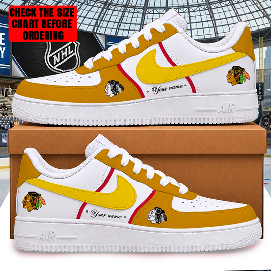[PUCK DROP DEAL] NEW CUSTOMIZED NHL08 CBH CHICAGO BLACKHAWKS AF1 SHOES