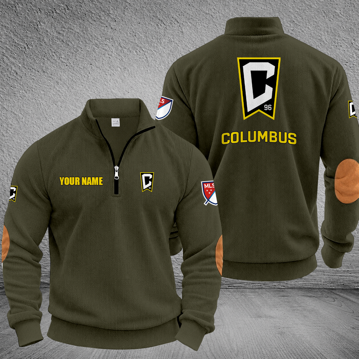 [GOAL DEAL] NEW CUSTOMIZED MLS08 CLC COLUMBUS CREW MULTICOLOR STRIPED QUATER ZIP SWEATSHIRT
