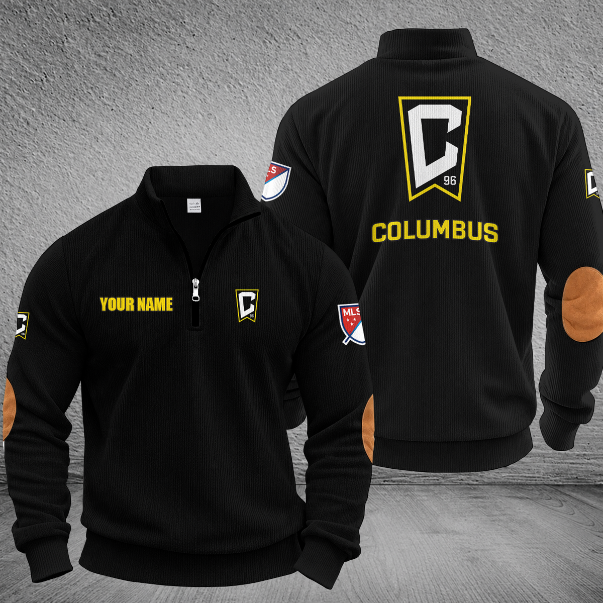 [GOAL DEAL] NEW CUSTOMIZED MLS08 CLC COLUMBUS CREW MULTICOLOR STRIPED QUATER ZIP SWEATSHIRT