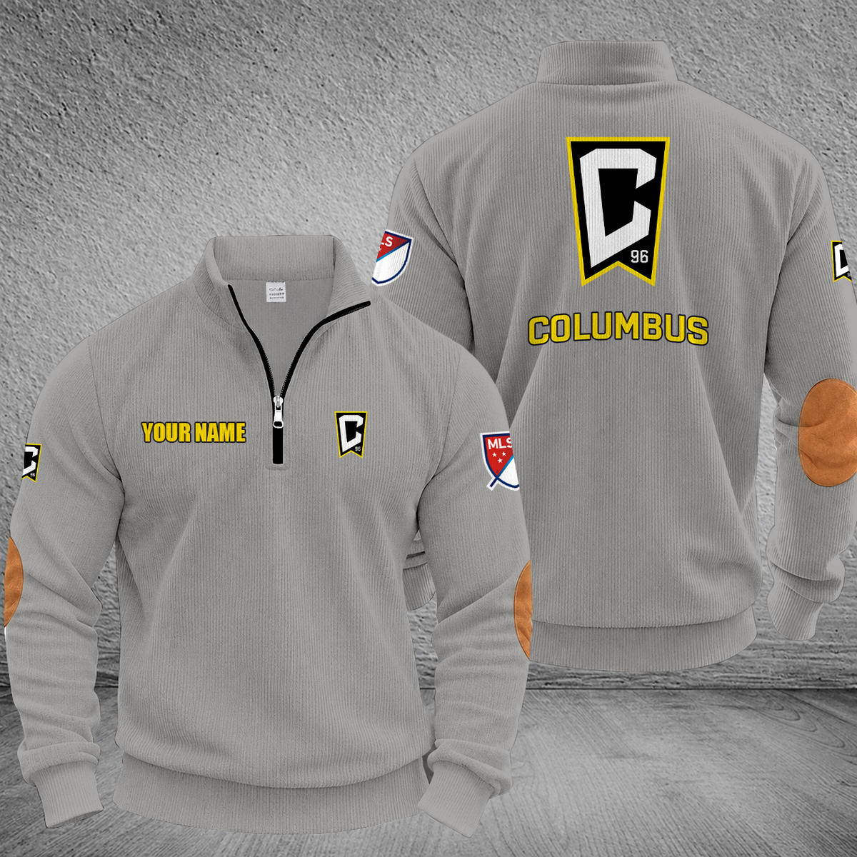 [GOAL DEAL] NEW CUSTOMIZED MLS08 CLC COLUMBUS CREW MULTICOLOR STRIPED QUATER ZIP SWEATSHIRT