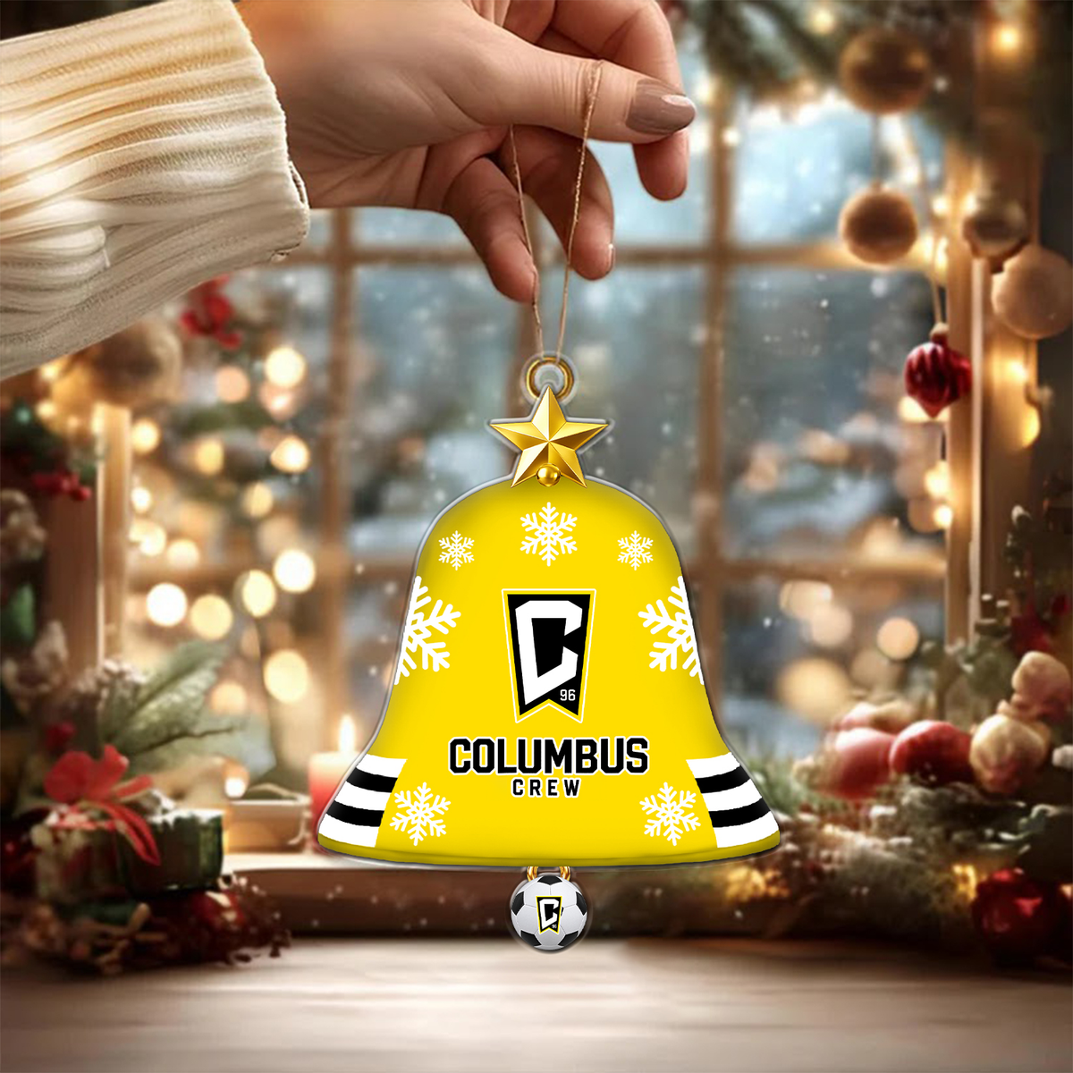 [GOAL DEAL] NEW CUSTOMIZED MLS08 CLC COLUMBUS CREW CHRISTMAS ACRYLIC ORNAMENT