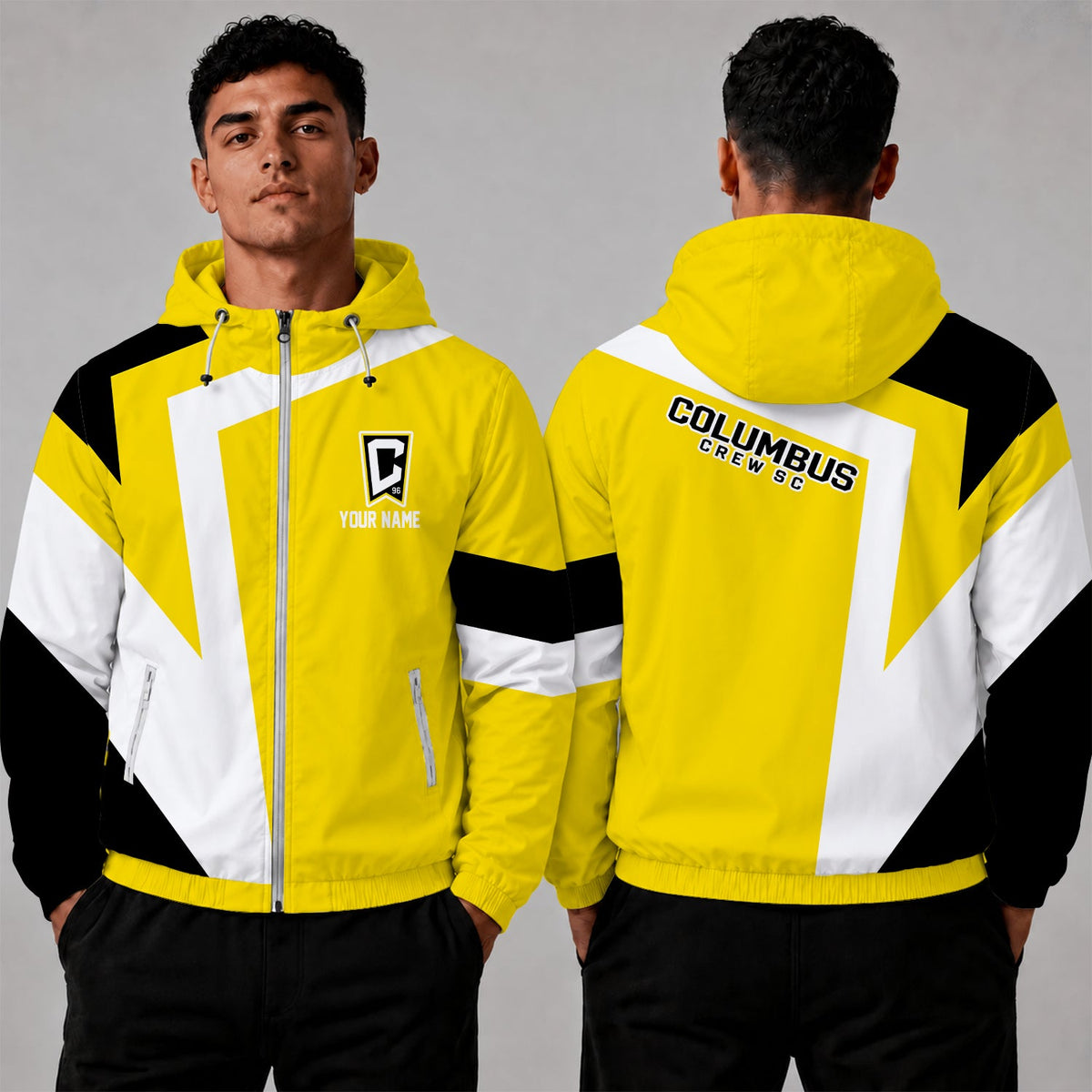 [GOAL DEAL] NEW CUSTOMIZED MLS08 CLC COLUMBUS CREW WINDBREAKER JACKET