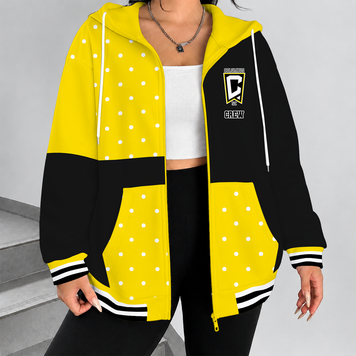 [GOAL DEAL] NEW CUSTOMIZED MLS08 CLC COLUMBUS CREW ZIP HOODIE