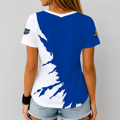 [HOMERUN DEAL] NEW CUSTOMIZED NCAA CWS08 FLG FLORIDA GATORS V-NECK FEMALE SHIRT