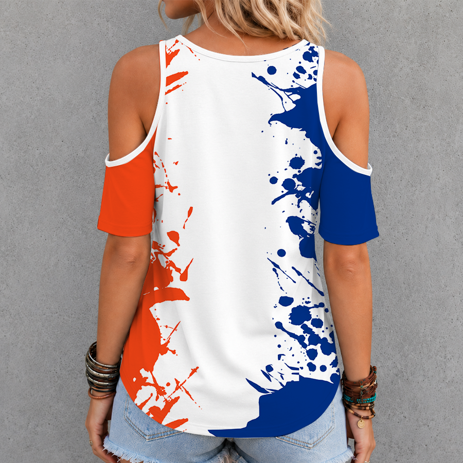 [FAN FAVORITE] NEW CUSTOMIZED NCAA CWS08 FLG FLORIDA GATORS CRISS CROSS V-NECK TOP