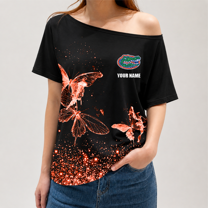 [HOMERUN DEAL] NEW CUSTOMIZED NCAA CWS08 FLG FLORIDA GATORS OFF-SHOULDER SHIRT