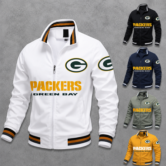 [TOUCHDOWN DEAL] NEW CUSTOMIZED NFL08 GBP GREEN BAY PACKERS MEN'S CASUAL JACKET