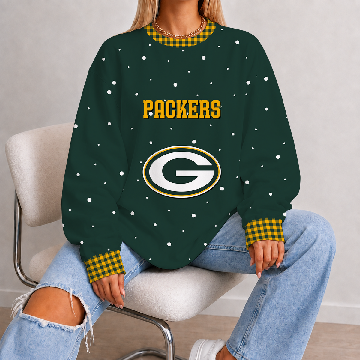 [TOUCHDOWN DEAL] NEW CUSTOMIZED NFL08 GBP GREEN BAY PACKERS UNISEX SWEATSHIRT
