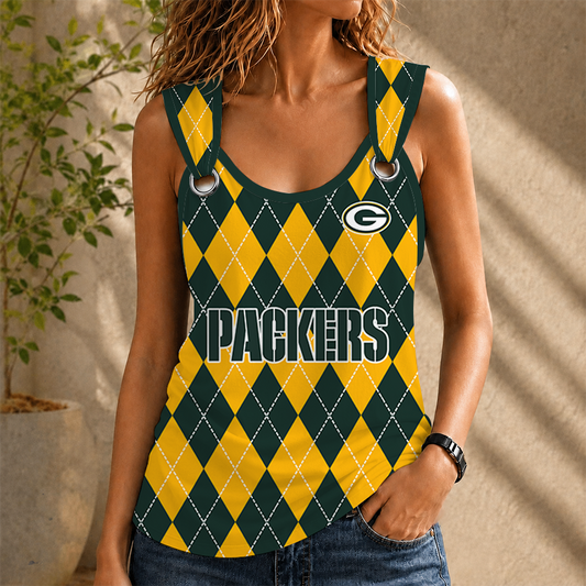 [TOUCHDOWN DEAL] NEW CUSTOMIZED NFL08 GBP GREEN BAY PACKERS O-RING SHOULDER TANK TOP