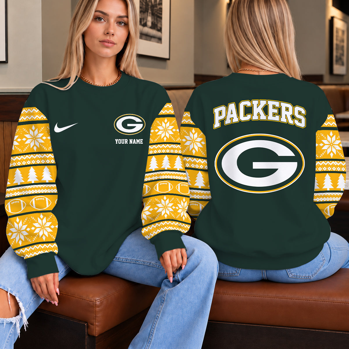 [TOUCHDOWN DEAL] NEW CUSTOMIZED NFL08 GBP THE PACKERS UNISEX SWEATSHIRT
