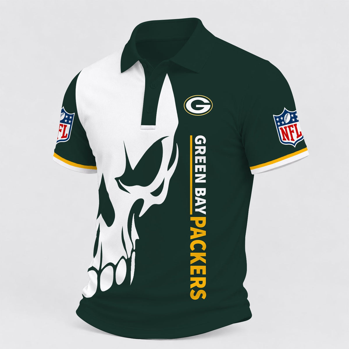 [TOUCHDOWN DEAL] NEW CUSTOMIZED NFL08 GBP GREEN BAY PACKERS POLO SHIRT