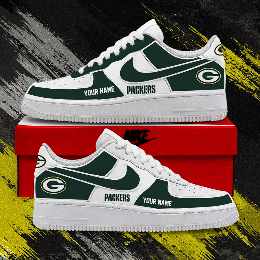 [TOUCHDOWN DEAL] NEW CUSTOMIZED NFL08 GBP GREEN BAY PACKERS AF1 SHOES